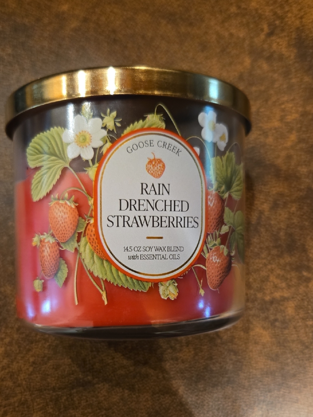 Goose Creek Rain Drenched Strawberries 3-Wick Candle